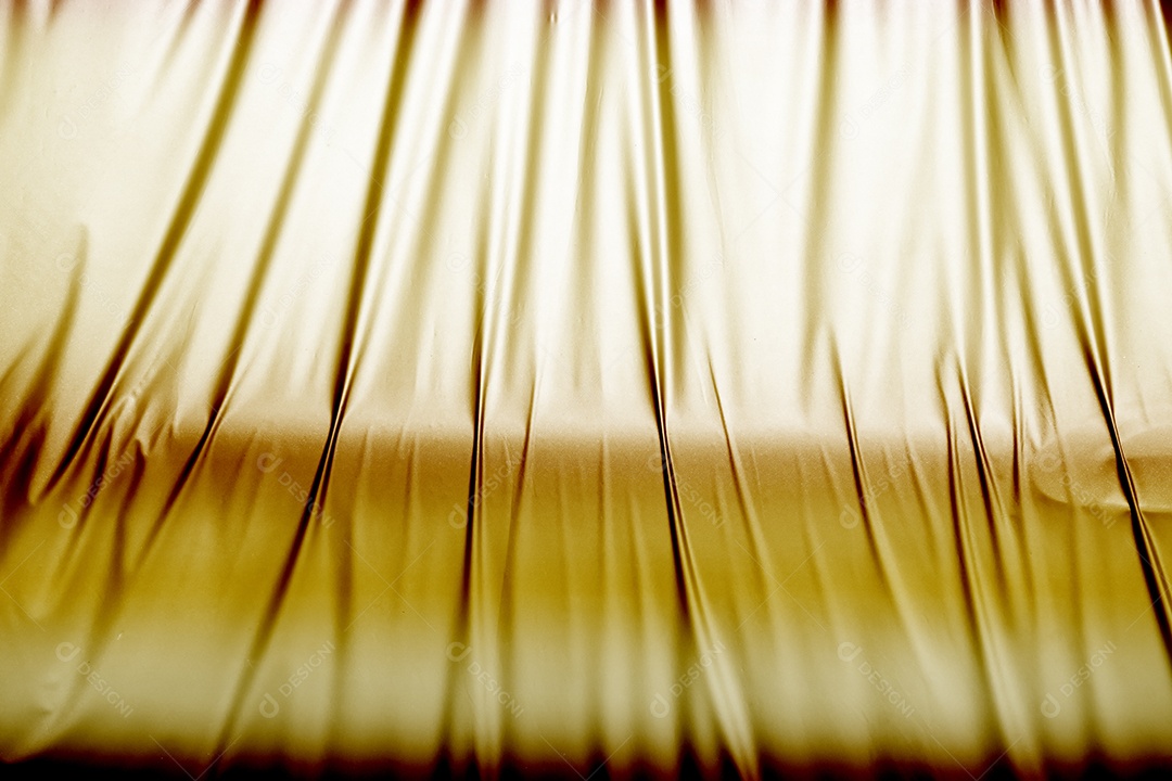 Linho de cama amarelo ouro textura gradiente estilo de curva turva de tecido de luxo abstrato, roupa de cama enrugada e sombras douradas, plano de fundo