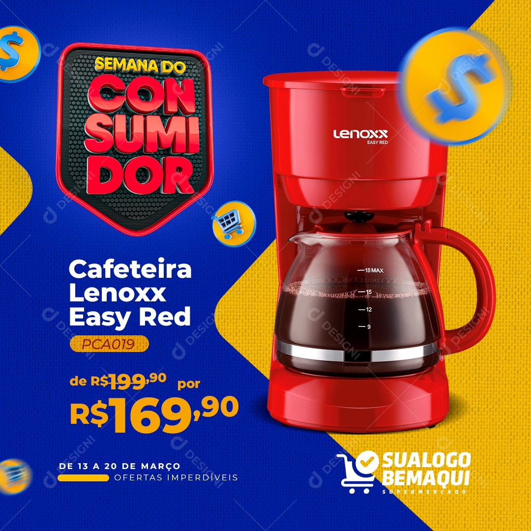 Semana do Consumidor Venha Conferir Social Media PSD Editável