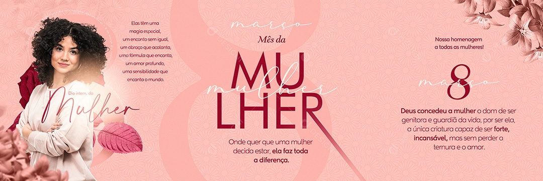 Carrossel Mês Da Mulher Social Media PSD Editável
