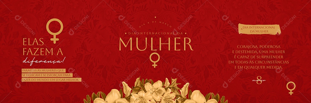 Carrossel Mês Da Mulher Social Media PSD Editável