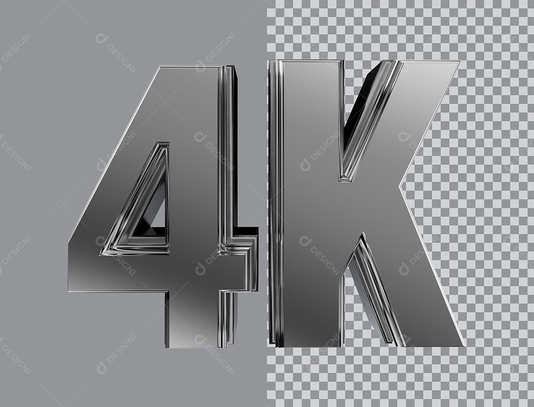 Número 3D Para Composição 4K PNG Transparente