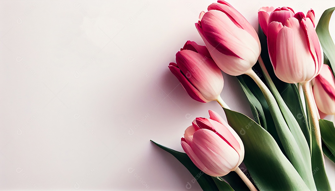 Moldura branca com flores rosas