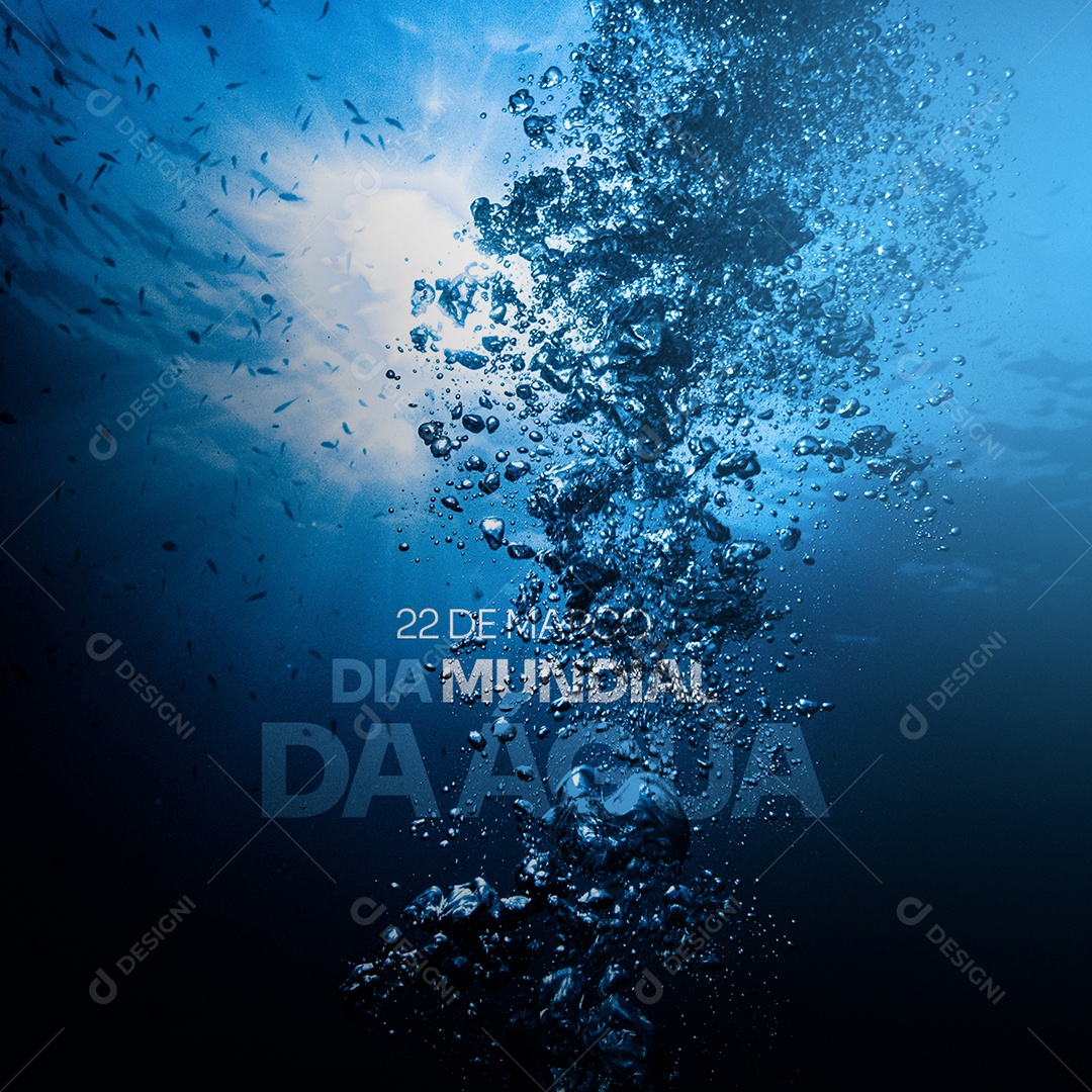 Dia Mundial da Água 22 de Março Social Media PSD Editável