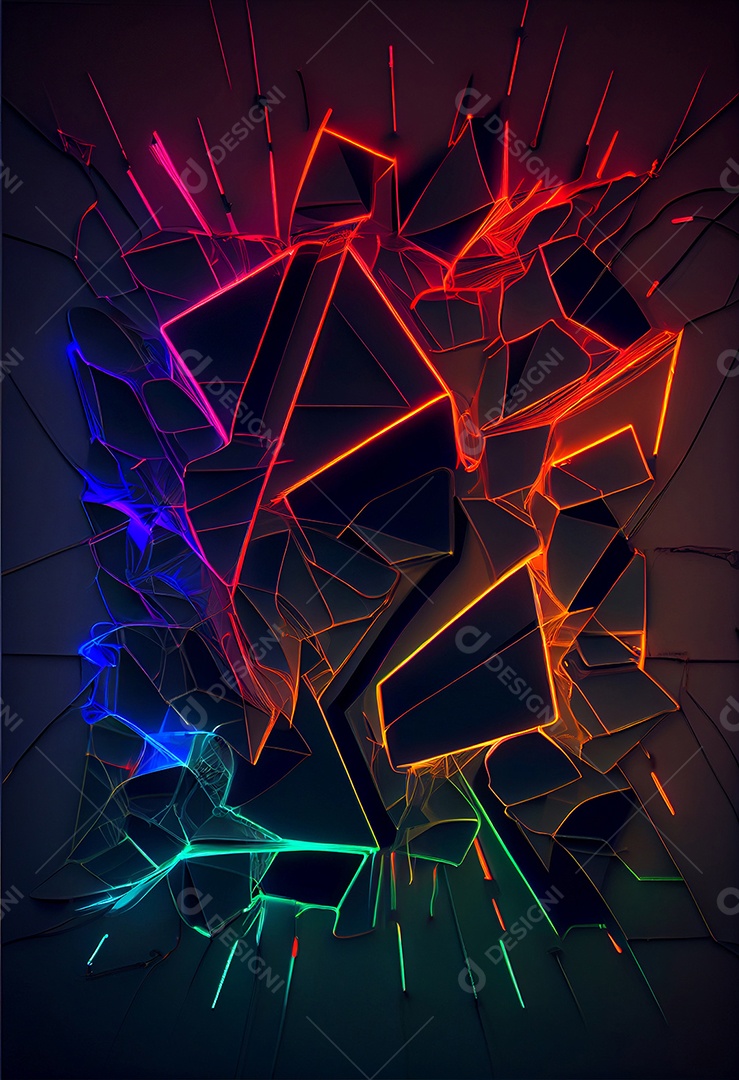 Background craqueado neon