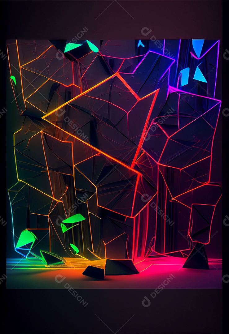 Background craquelado neon