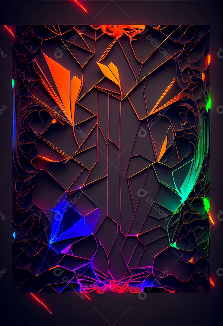 Background abstrato neon colorido