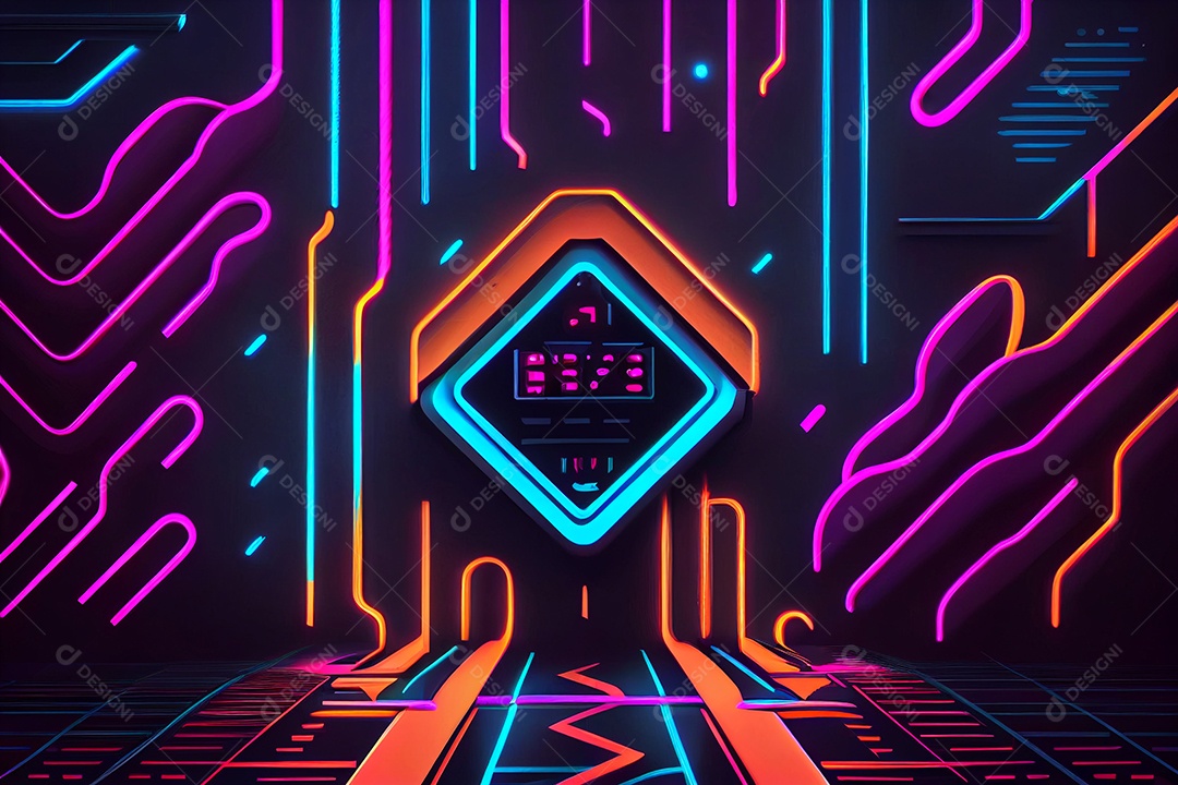 Background elétrico colorido