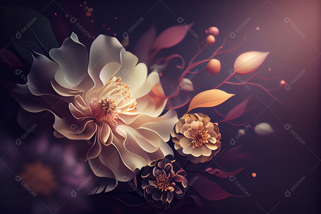 Background de flores elegantes