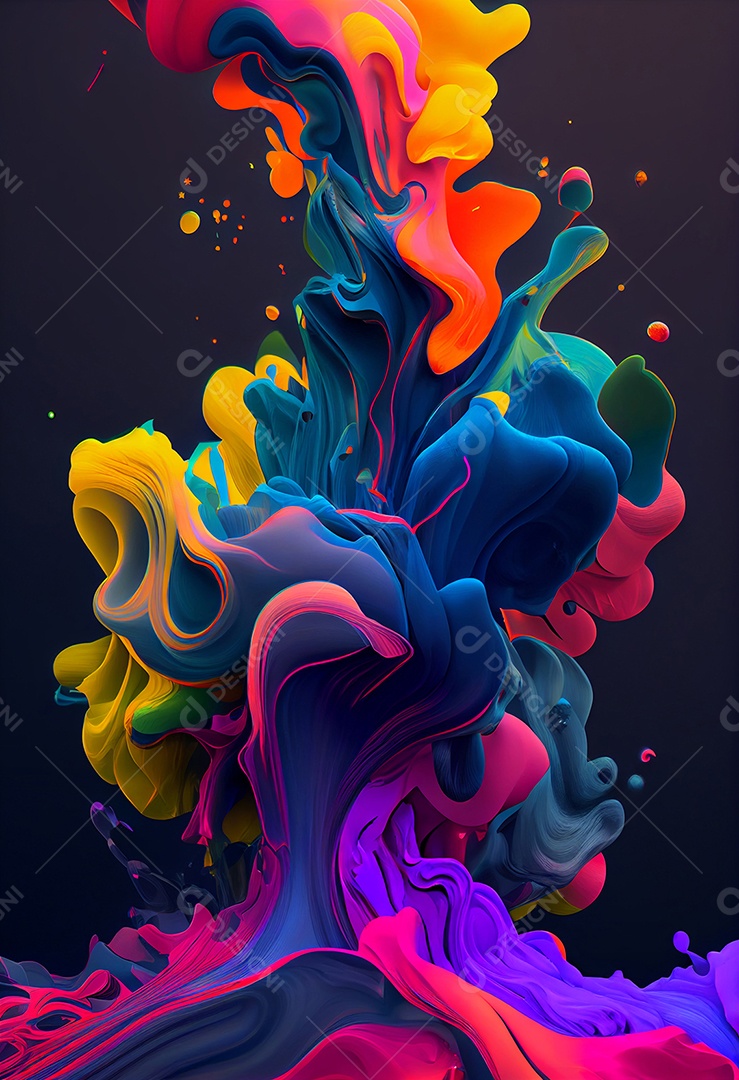 Background de tintas coloridas