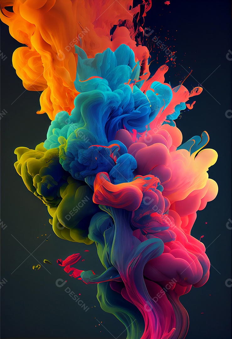 Background de tintas coloridas