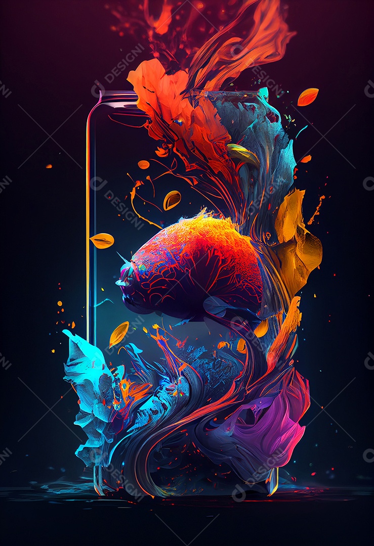 Background de tintas coloridas