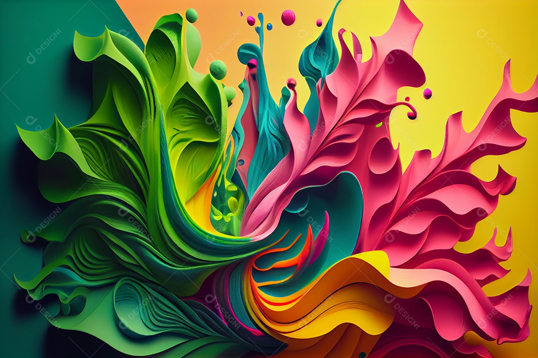 Background de tintas coloridas