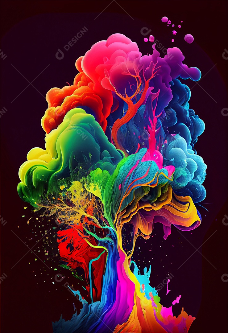 Background de tintas coloridas