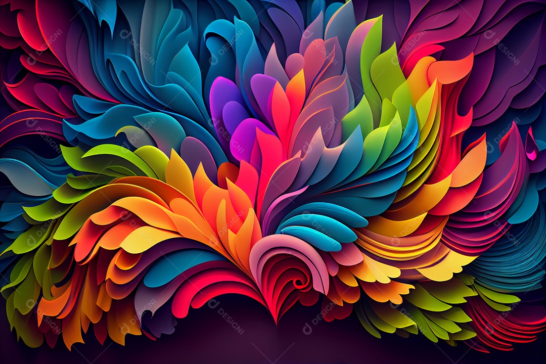 Background de folhas coloridas