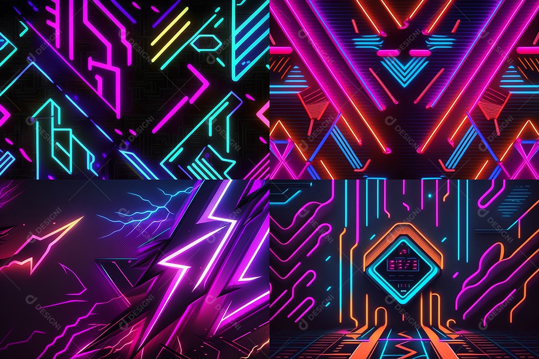 Fundo eletrônico colorido