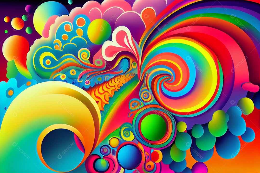 Desenho abstrato colorido