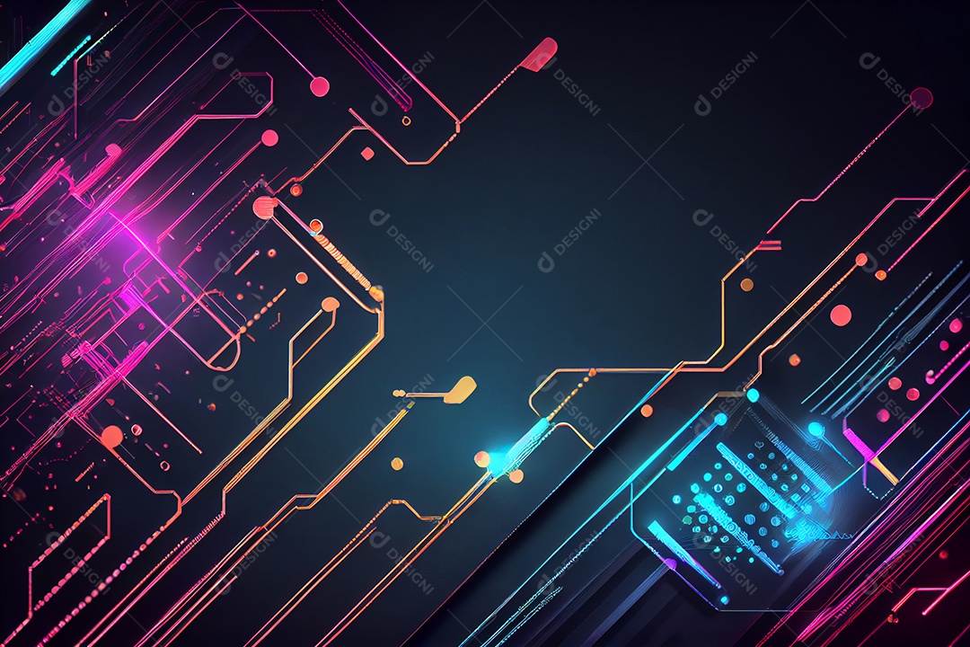 Fundo tecnológico colorido