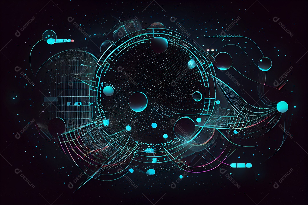 Fundo tecnológico colorido