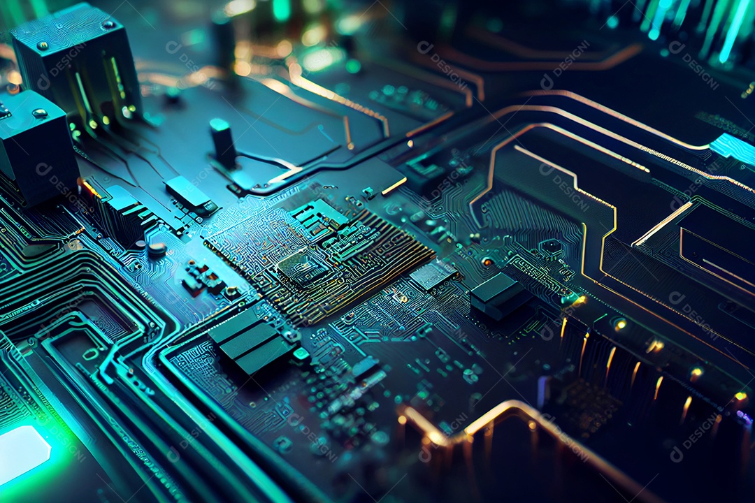 Fundo tecnológico colorido