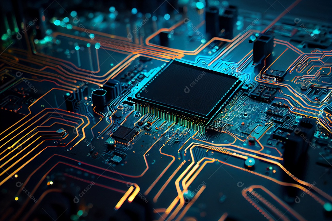 Fundo tecnológico colorido