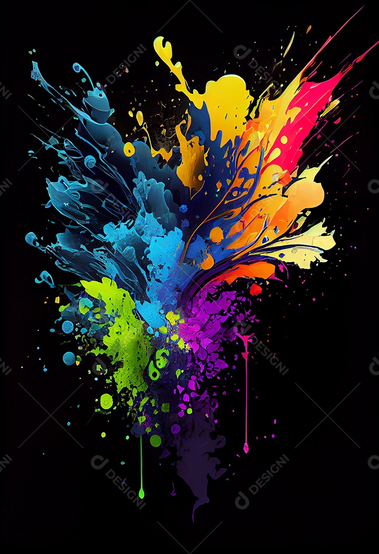 Fundo abstrato tinta colorida