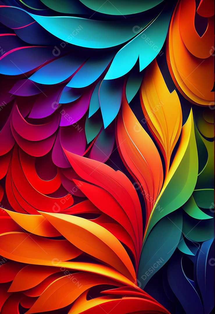 Fundo folhas coloridas