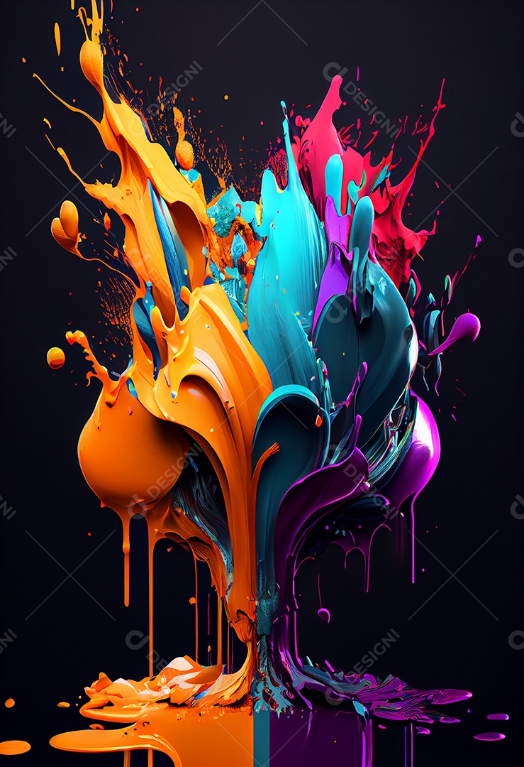 Fundo tinta colorida