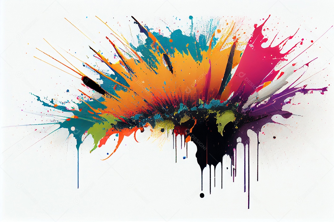 Background explosão de tintas