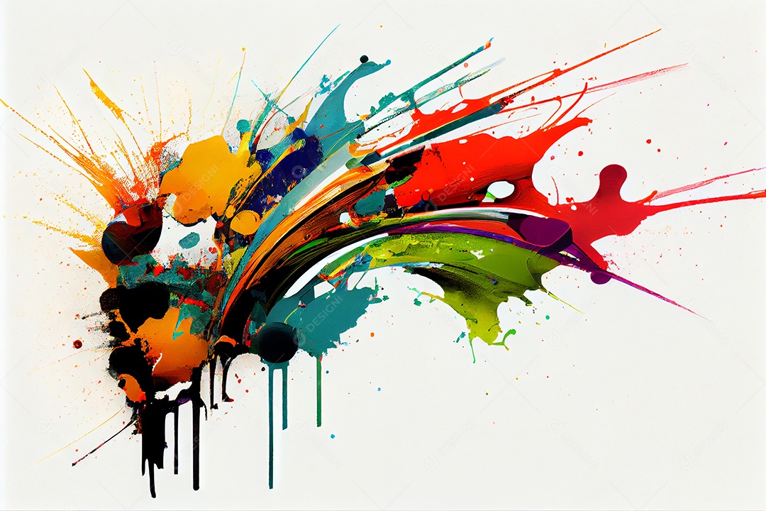 Background explosão de tintas