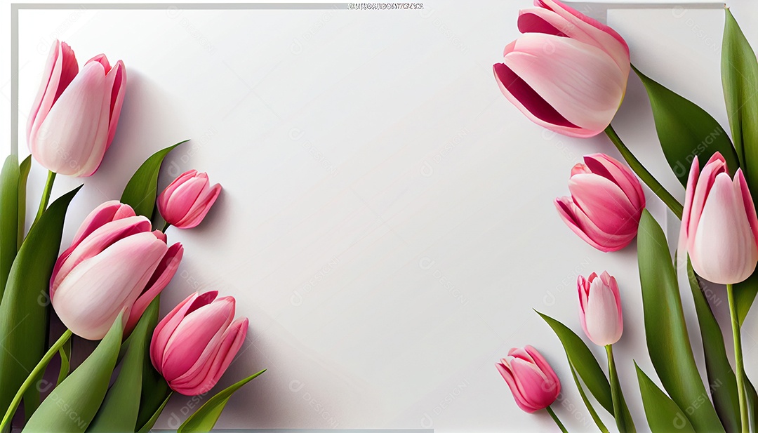 Background moldura de flores