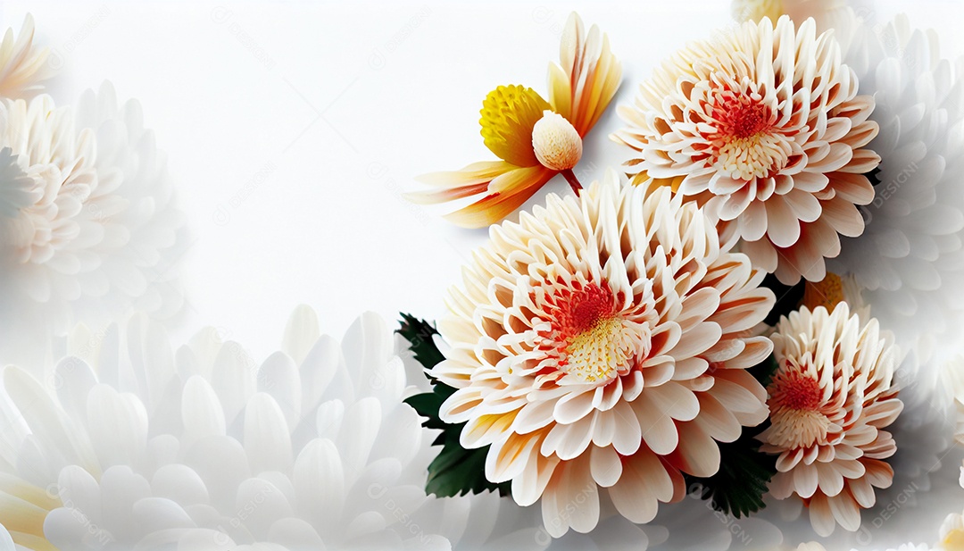 Background moldura de flores