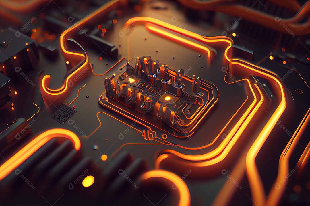 Background de circuito futurístico