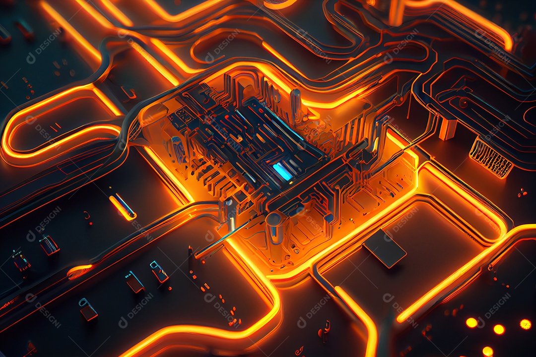 Background de circuito futurístico