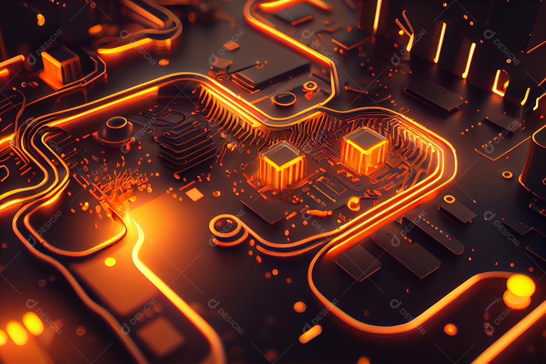 Background de circuito futurístico