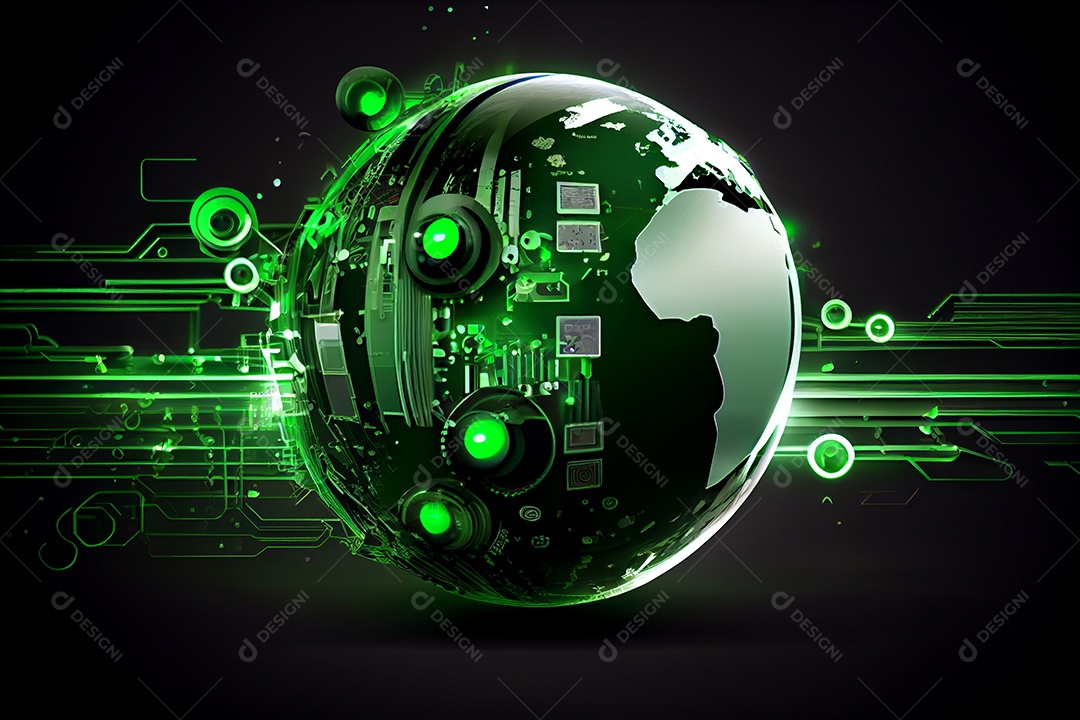 Globo digital de conexão