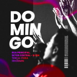 Domingo Flyer Gospel Social Media PSD Editável