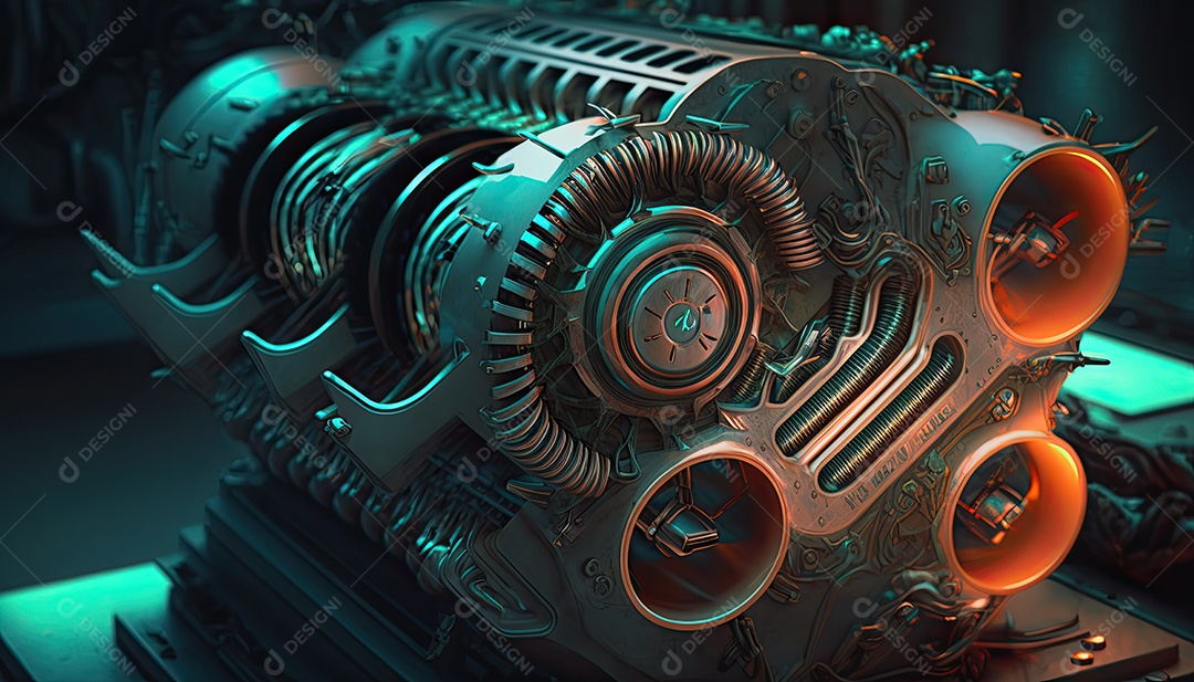 Ilustração de um motor de carro