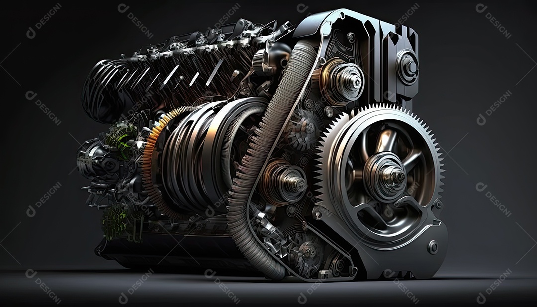 Ilustração de um motor de carro