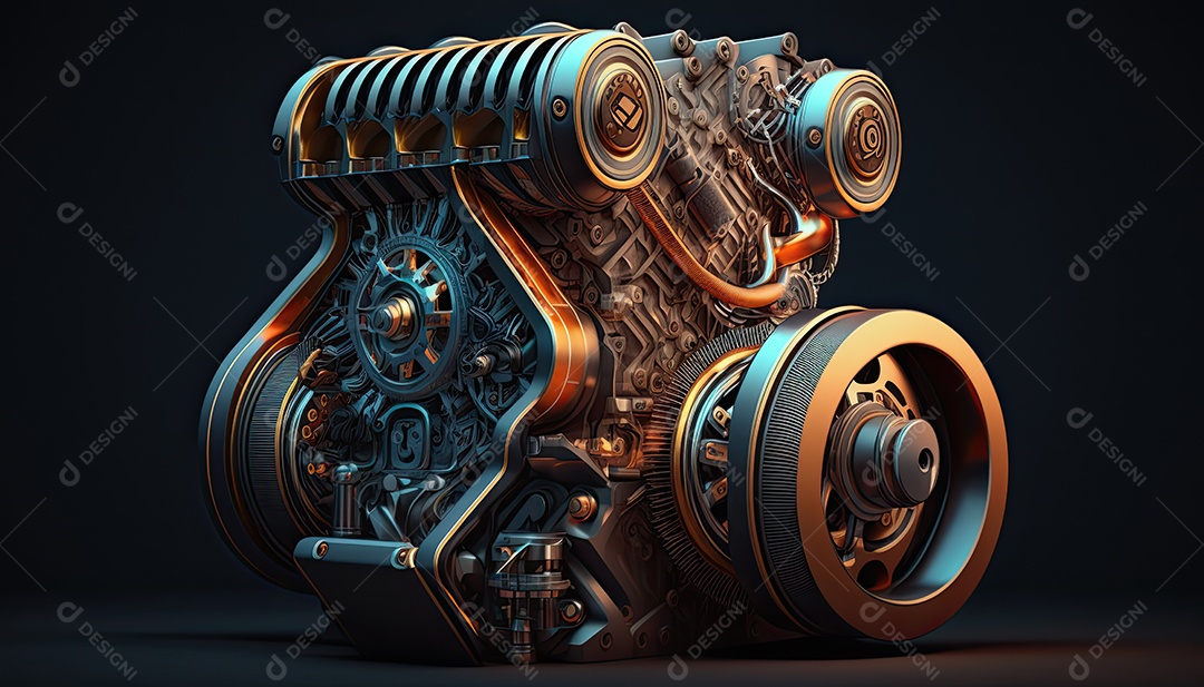 Ilustração de um motor de carro