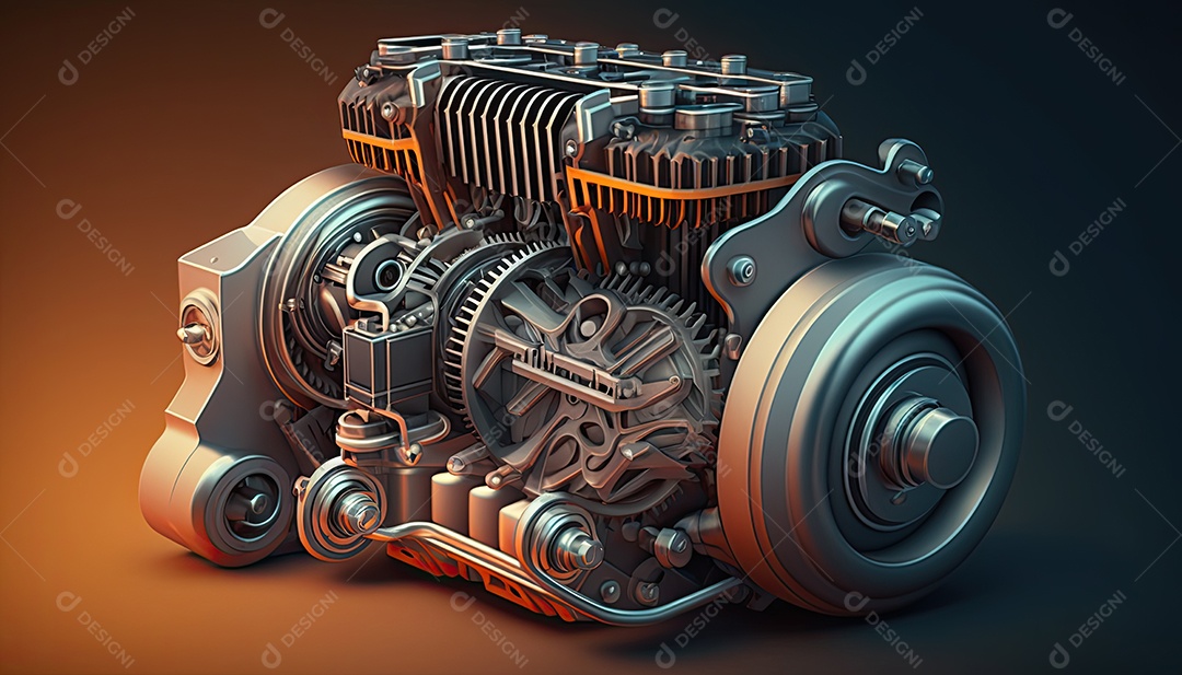 Ilustração de um motor de carro