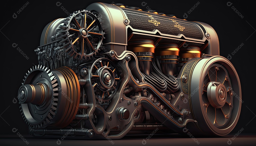 Ilustração de um motor de carro