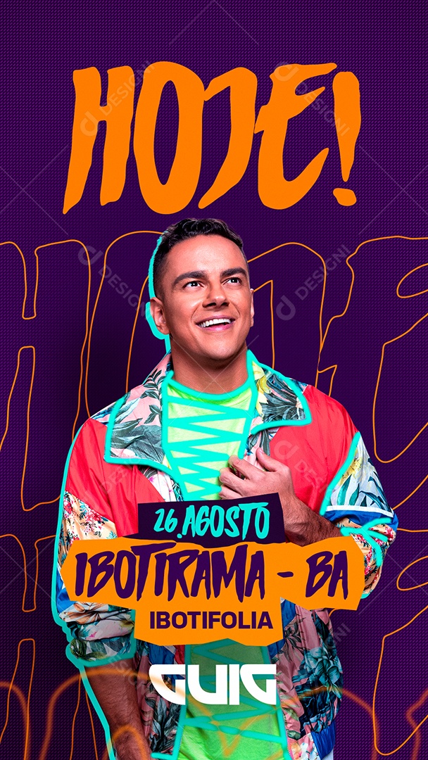 Story Flyer Hoje Guig Social Media PSD Editável