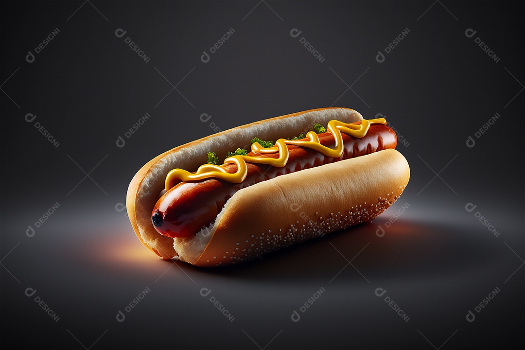 Delicioso cachorro-quente na mesa de madeira rústica Comida rápida, Comida de rua, Comida lixo