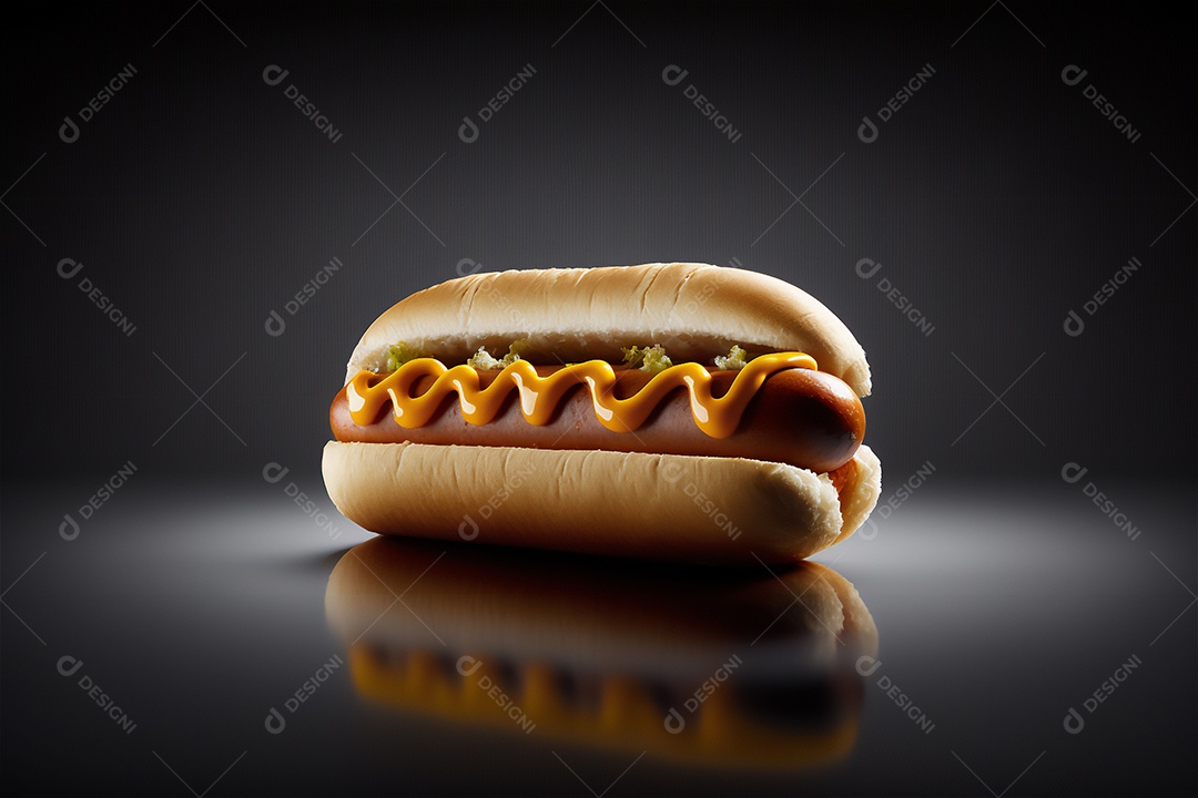 Delicioso cachorro-quente na mesa de madeira rústica Comida rápida, Comida de rua, Comida lixo