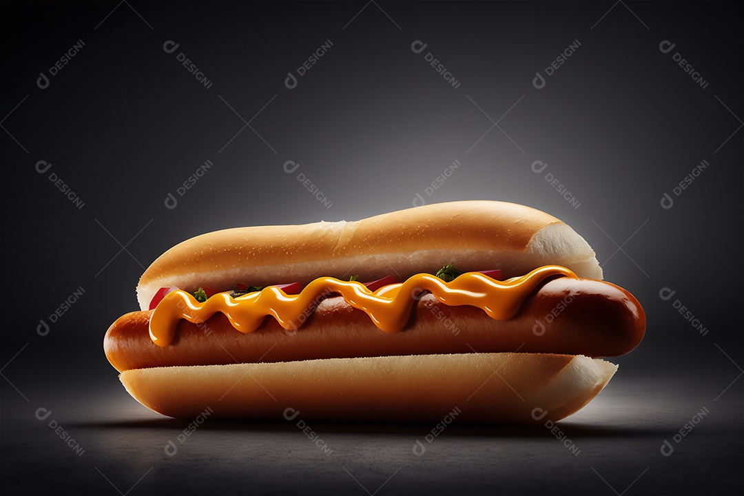 Delicioso cachorro-quente na mesa de madeira rústica Comida rápida, Comida de rua, Comida lixo