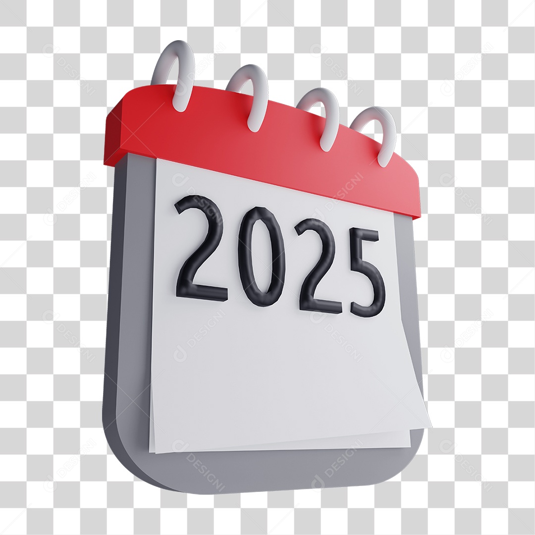 Calendario 2025 PNG Transparente