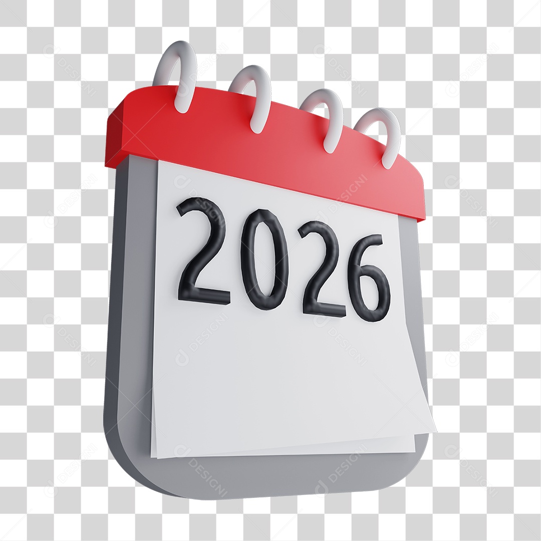 Calendario 2026 PNG Transparente [download] Designi