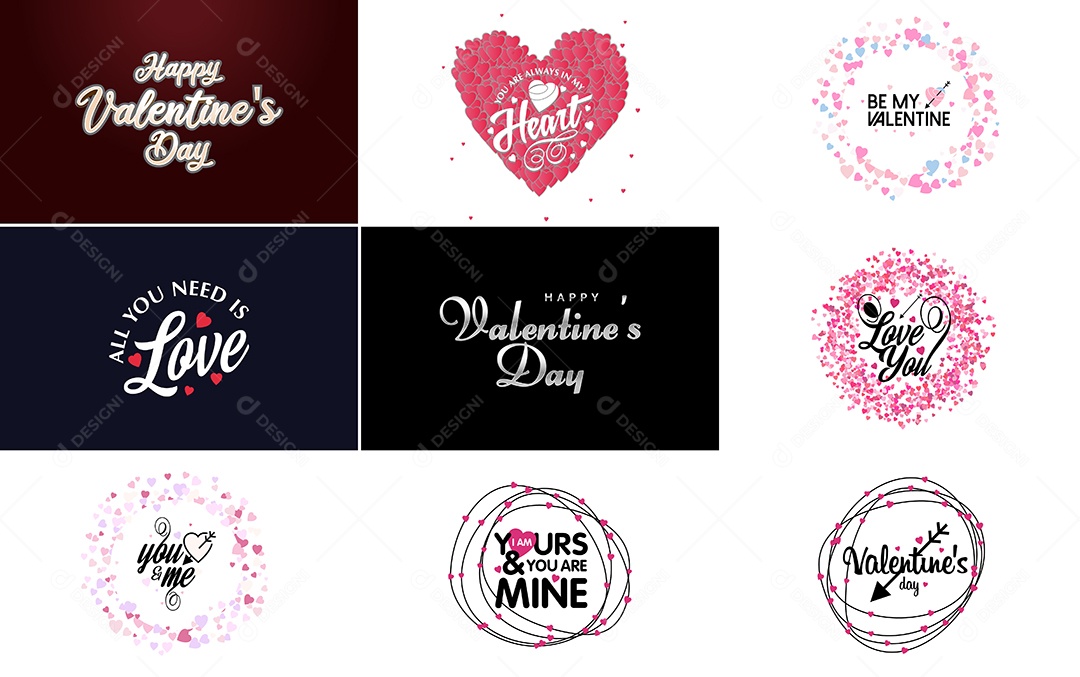 Textos De Feliz Dia Dos Namorados Vetor EPS