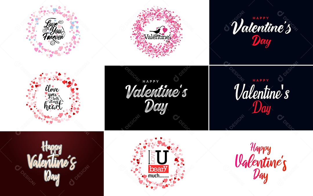 Conjunto de Cartões do Dia da Mulher Vetor EPS