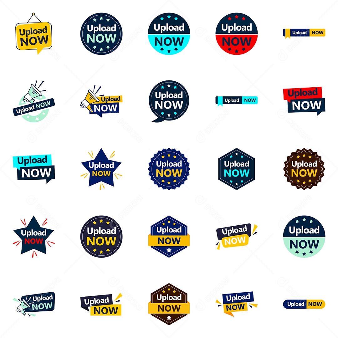 Conjunto de Etiquetas Carregar Agora Vetor EPS